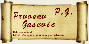 Prvosav Gašević vizit kartica